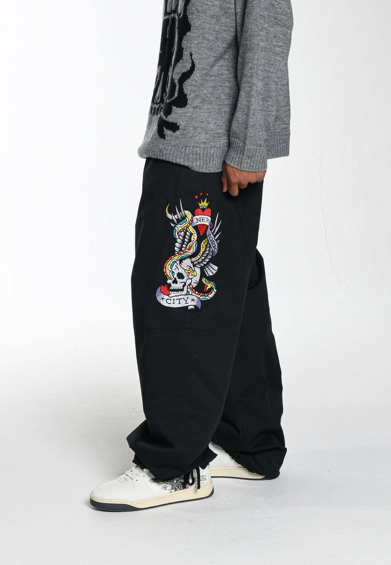 Ed Hardy SIDE-SNAKE-SKULL TECH - Træningsbukser - black