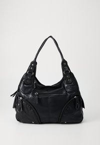 ONLKLARISA STUDDED SHOULDER BAG - Handbag - black/silver-coloured