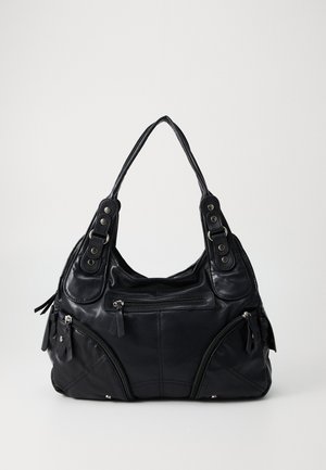 ONLKLARISA STUDDED SHOULDER BAG - Handbag - black/silver-coloured