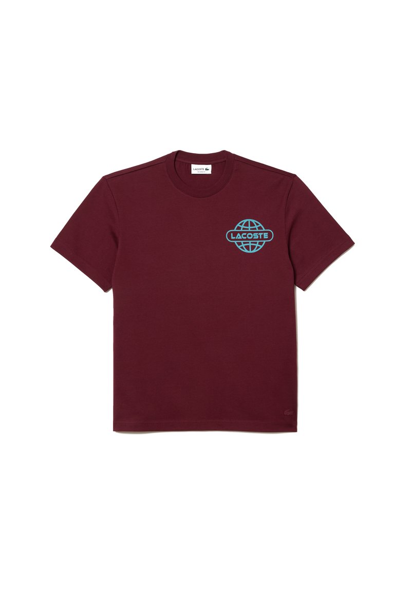Lacoste T-shirt print bordeauxrood