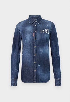 DSQUARED2 ICON SHIRT - Button-down blouse - dark blue wash