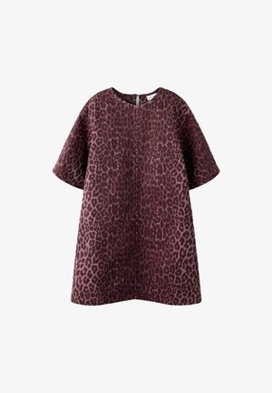 LEOPRINT - Haljina od trapera - burgundy
