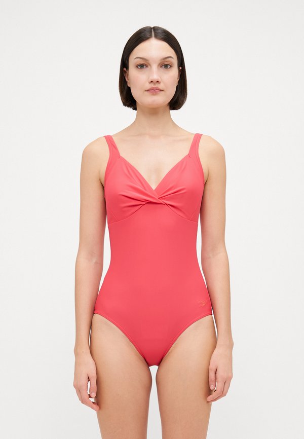 WOMENS SHAPING CROSS KNOT - Swimsuit - raspberry fill