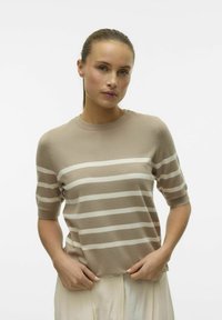Vero Moda VMSABA  - T-shirt print - silver mink