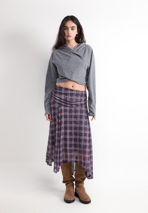 Balmohk, Crossed Hooded - Hættetrøje - grey melange
