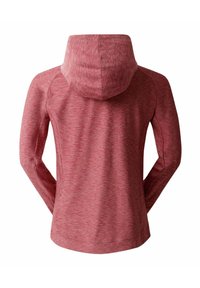 Roter, strukturierten Kapuzenpullover mit Kordelzugkapuze, langen Ärmeln und Seitenpaneelen für eine taillierte Silhouette. Verfügt über ein dezentes Melange-Muster.