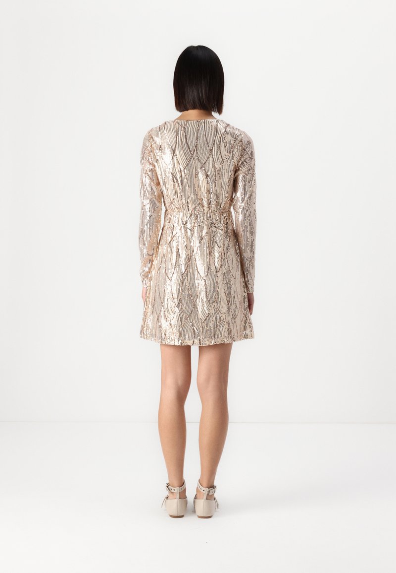 VILA VIKORA SHORT SEQUINS - Cocktail dress / Party dress - sandshell/sand -  Zalando.ie
