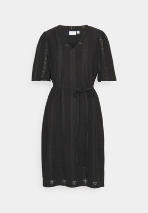 VILA Petite VIAGATHA V-NECK KNEE DRESS  - Robe de jour - black