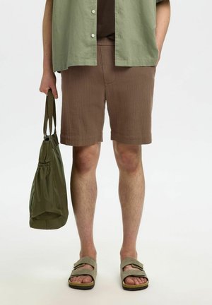 Selected SHORTS REGULAR FIT - Shorts - chocolate chip
