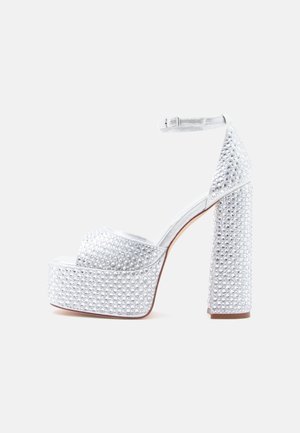 Simmi London RUBY - Magas sarkú szandálok - silver-coloured