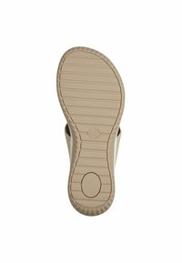 Jana COSHY ORIGINAL – DIE HALLUX-FREUNDLICHE PANTOLETTE - Pantolette flach - beige gold