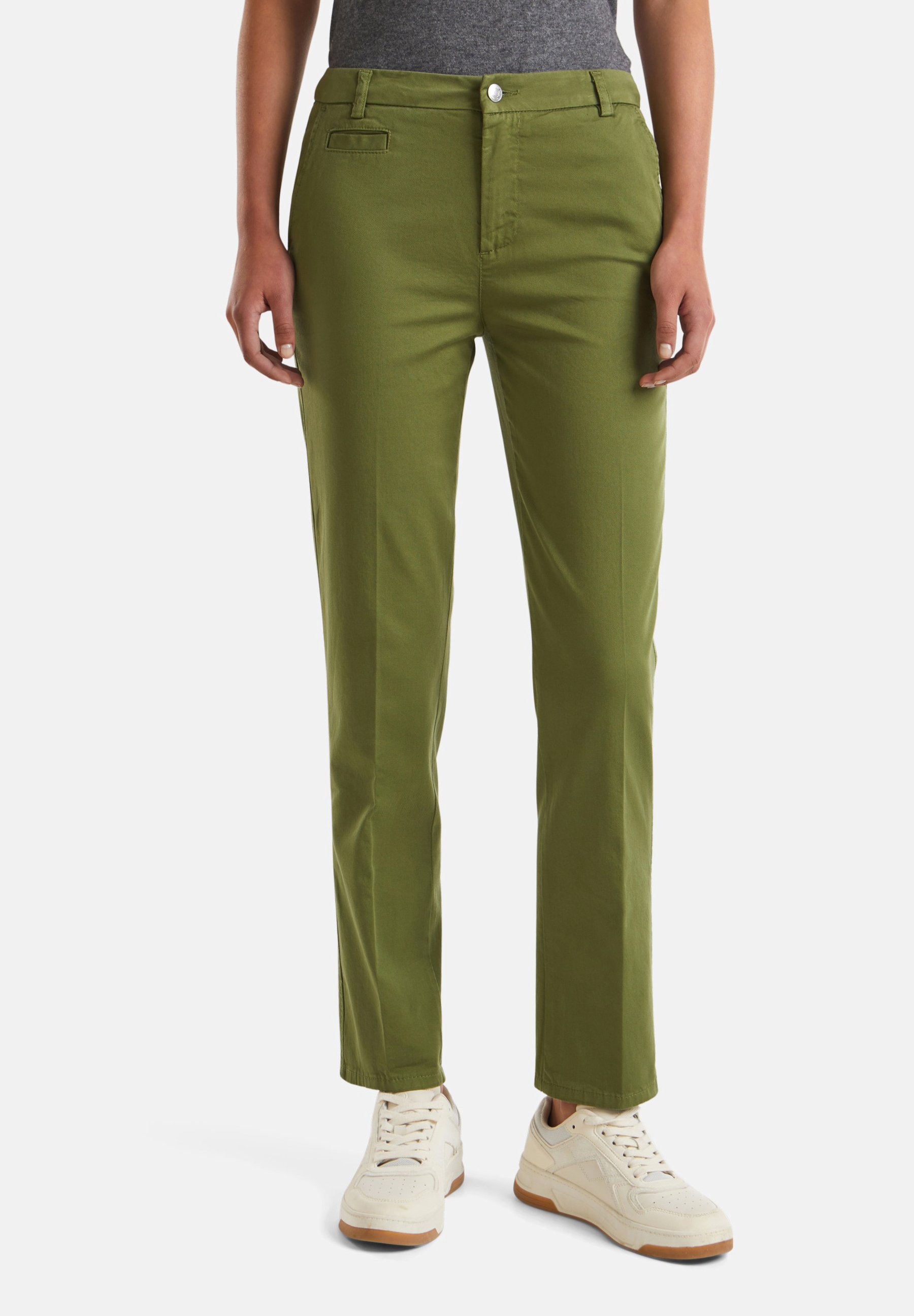 Algodón Pantalones De Pana Mujer Benetton Pantalón Chino Benetton