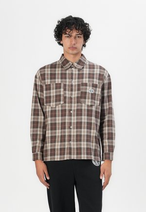 NMZOE CHECK SHIRT UNISEX - Chemisier - morel/white