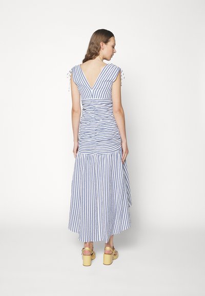 Veronica Beard PERRIN DRESS - Μάξι φόρεμα - washed blue/white