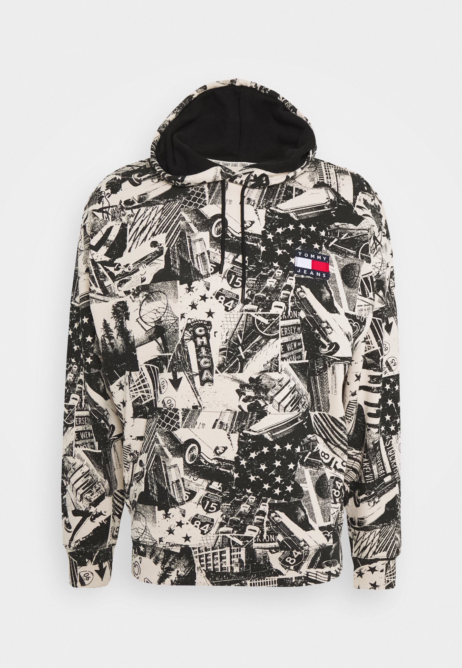tommy jeans all over print hoodie