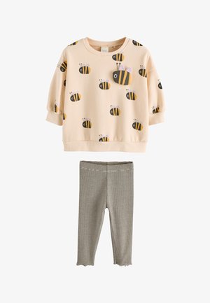 Next SET - Športni pulover - cream stripe bee