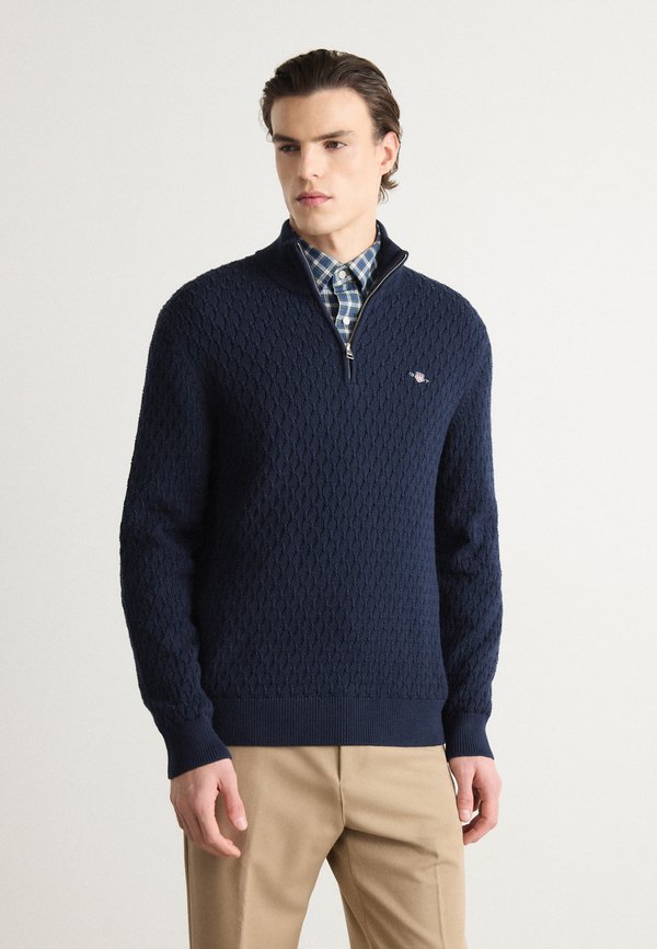 TEXTURED HALF ZIP - Strickpullover