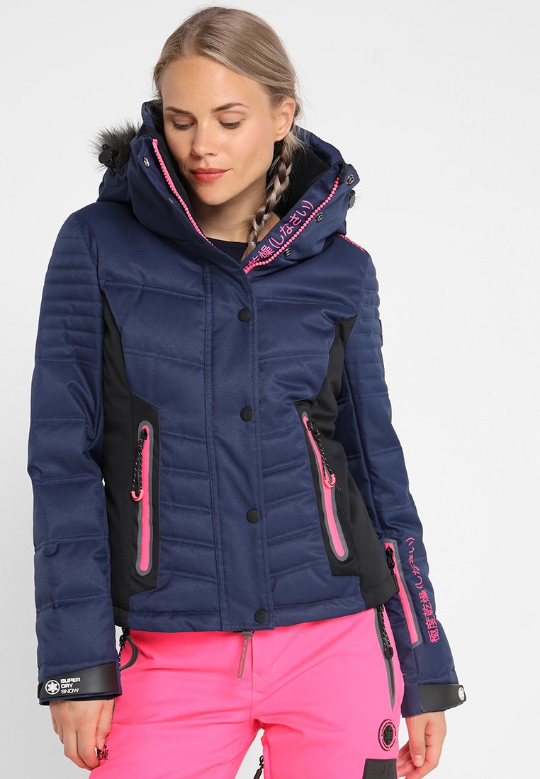 superdry luxe snow puffer navy