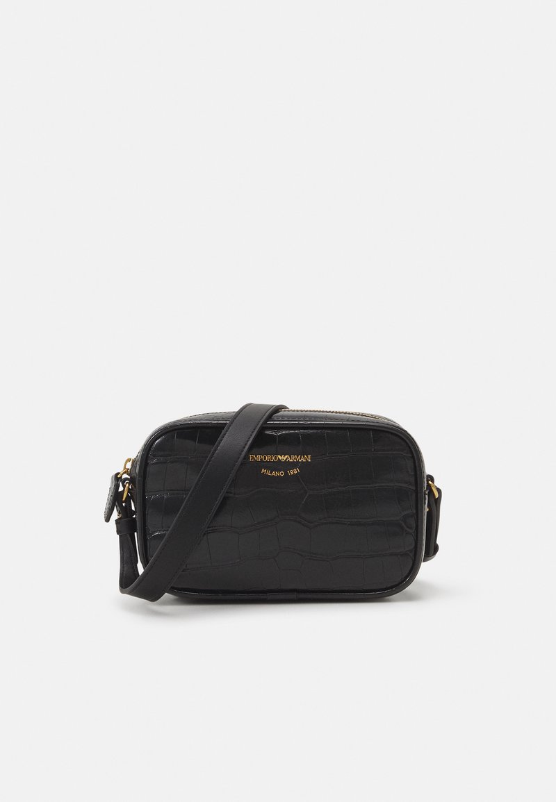 Emporio Armani CAMERA CASE CERVO CAMERA CASE CROC - Cross body bag - nero