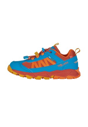TROLLKIDS, KIDS TRONFJELL HIKER LOW UNISEX - Hiking shoes - red clay dynamic blue mustard
