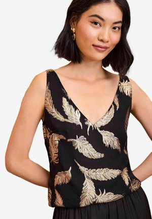 Love & Roses V NECK - Bluse - black