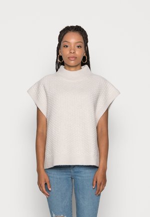 SERENA TEXTURED OVERSIZED VEST - Pullover - cream