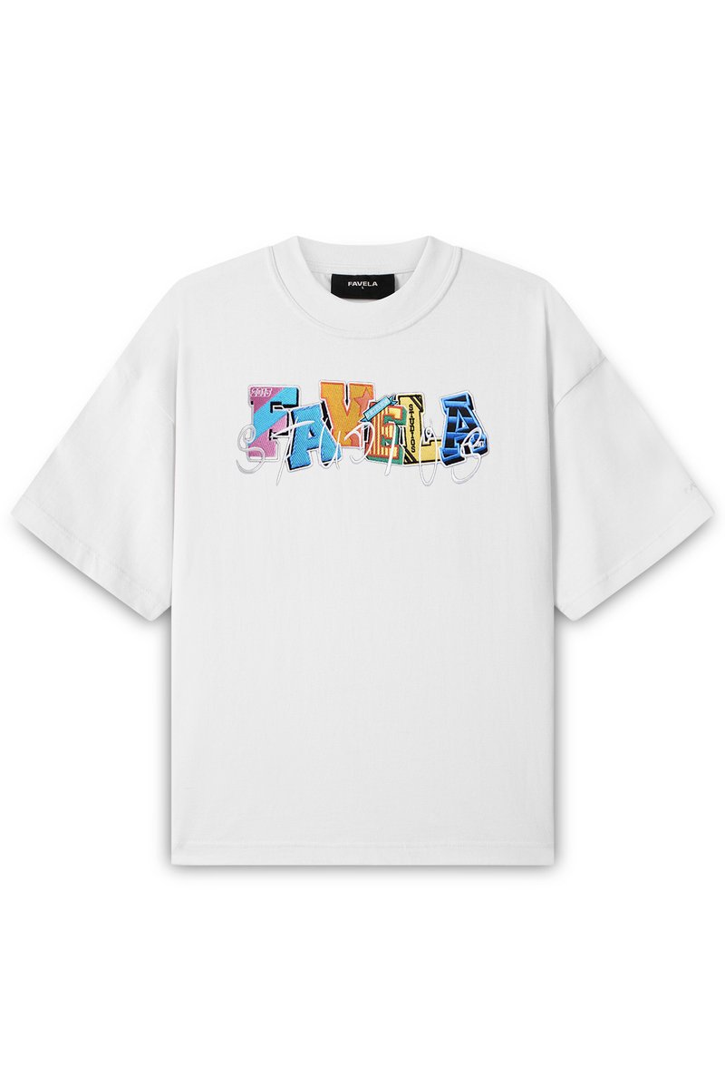 FAVELA T-shirt print wit