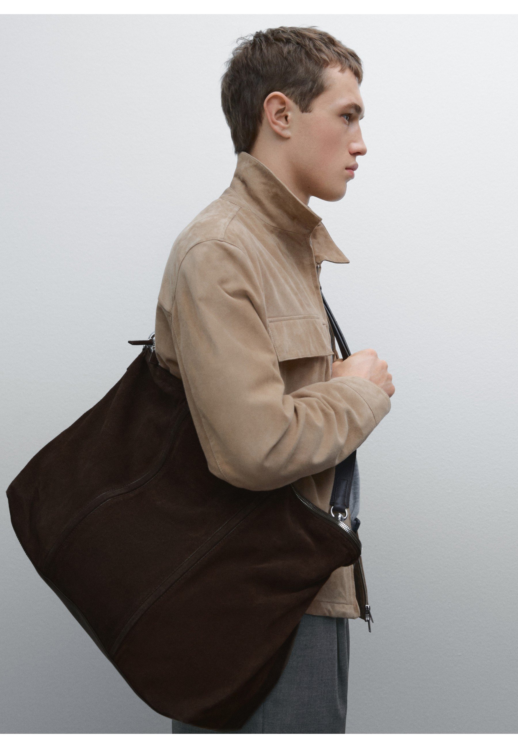 ★Massimo Dutti★ トートバッグ ダークブラウン Massimo Dutti Tote bag - dark brown - Zalando.co.uk