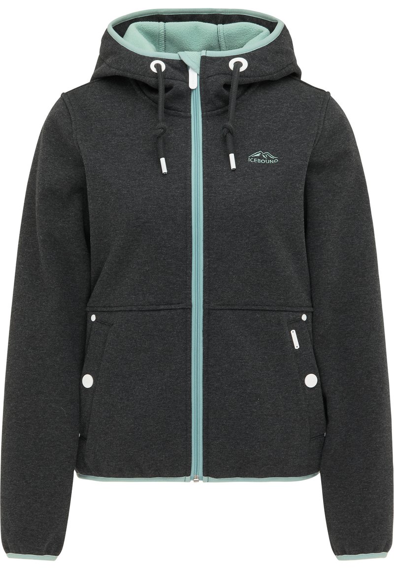 ICEBOUND Fleecejas donkergrijs gemêleerd ICEBOUND Fleecejas donkergrijs gemêleerd