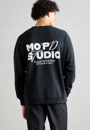 Marc O'Polo DENIM CREW NECK PRINT RELAXED FIT - Felpa - black