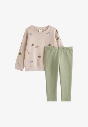 Lindex, LINDEX SET WITH SWEATSHIRT AND LEGGINGS UNISEX - Sweatshirt - light beige