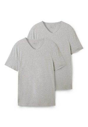 2 PACK - T-Shirt basic - middle grey melange