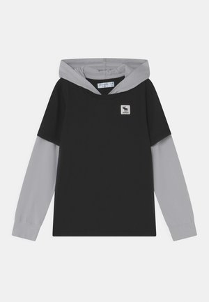 PATTERN HOODS - Maglietta a manica lunga - black solid