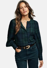 Laura Ashley REGULAR FIT  CHECK PUFF SLEEVE  - Blus - green black