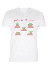Star Wars STAR WARS: CLASSIC YOGA WITH YODA UNISEX - Triko s potiskem - white