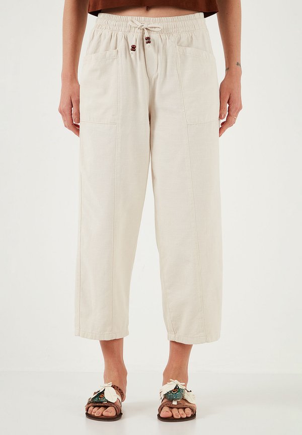 Stoffhose - beige