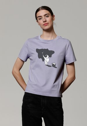 PAINTING SPACE - T-shirt imprimé - lavender
