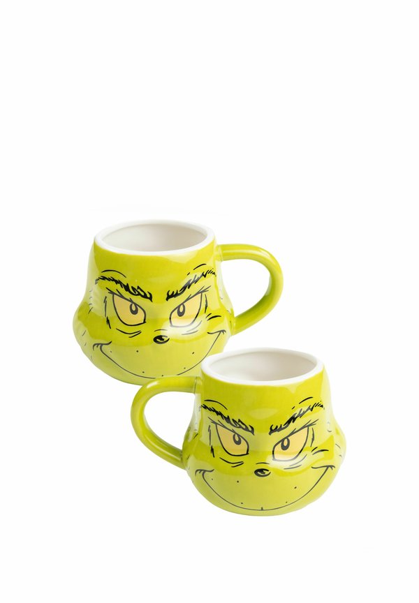THE GRINCH IN GESCHENKBOX - GESICHT AUS KERAMIK 2 PACK - Trinkflasche - grün