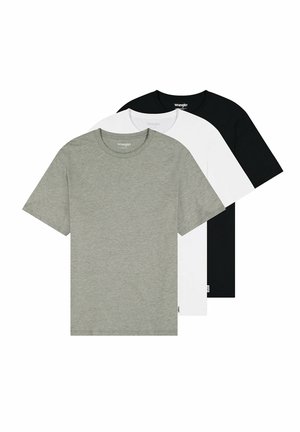 3 PACK TEE - T-Shirt basic - white grey black