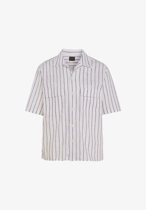 Oscar Jacobson, REG FIT CITY SS STRIPED - Skjorter - terra brown