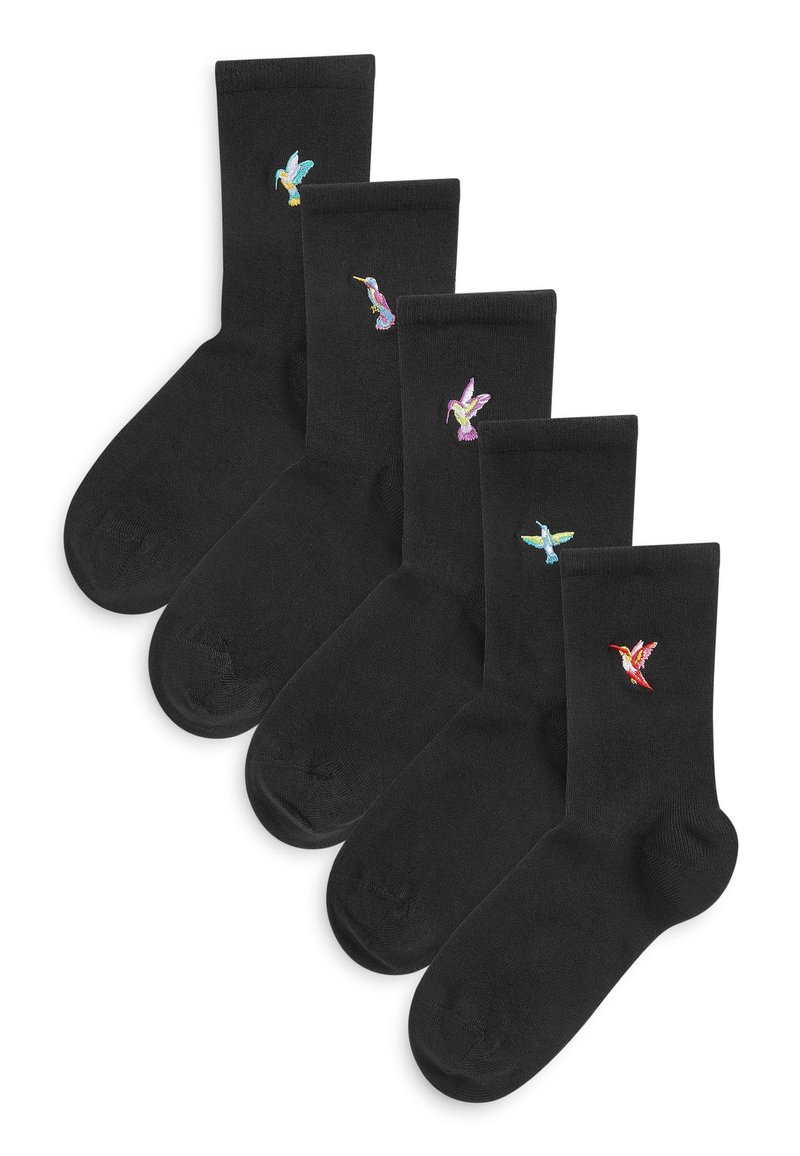 Next EMBROIDERED MOTIF ANKLE SOCKS 5 PACK Socken black hummingbird/schwarz Zalando.de