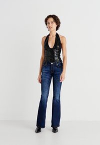 Weekday ALINE SEQUIN HALTERNECK  - Débardeur - black
