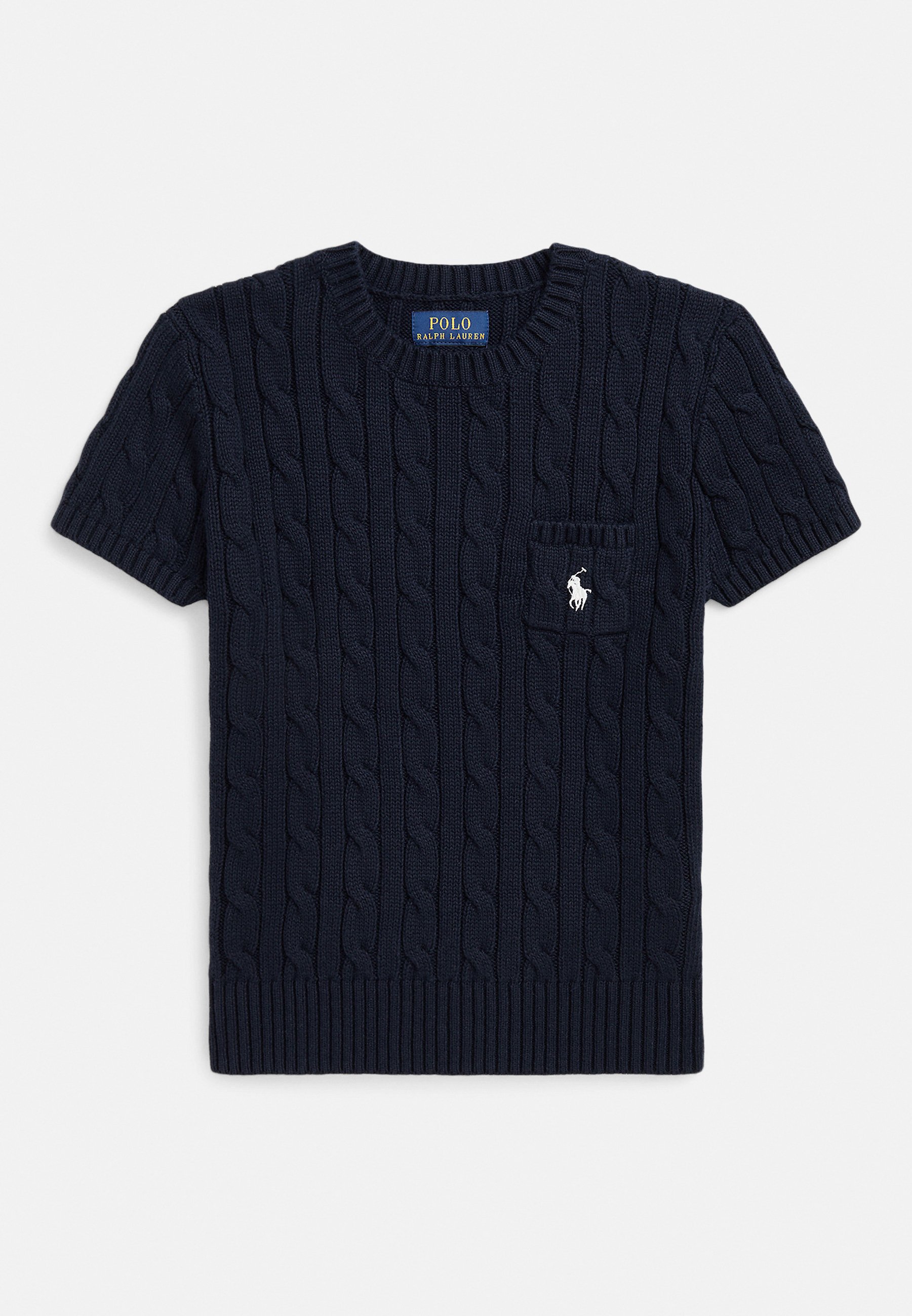 Polo Ralph Lauren CABLE-KNIT COTTON SHORT-SLEEVE SWEATER 7-14Y
