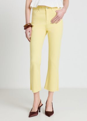 Calliope, LUNGO - Jeans a zampa - giallo limone