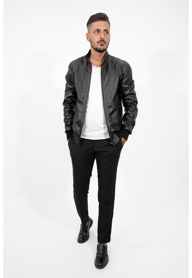 Herren Leichte Jacken | Leather Trend Lederjacke black/schwarz - EP04131 Herren Leichte Jacken | Leather Trend Lederjacke black/schwarz - EP04131