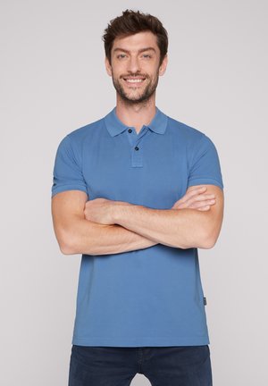 Camp David BASIC PIKEE MIT TRIKOTKRAGEN - Poloshirt - sky blue