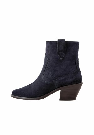 STANDARD WIDE FIT-FOREVER COMFORT BLOCK HEEL - Biker-/cowboynilkkurit - navy blue suede