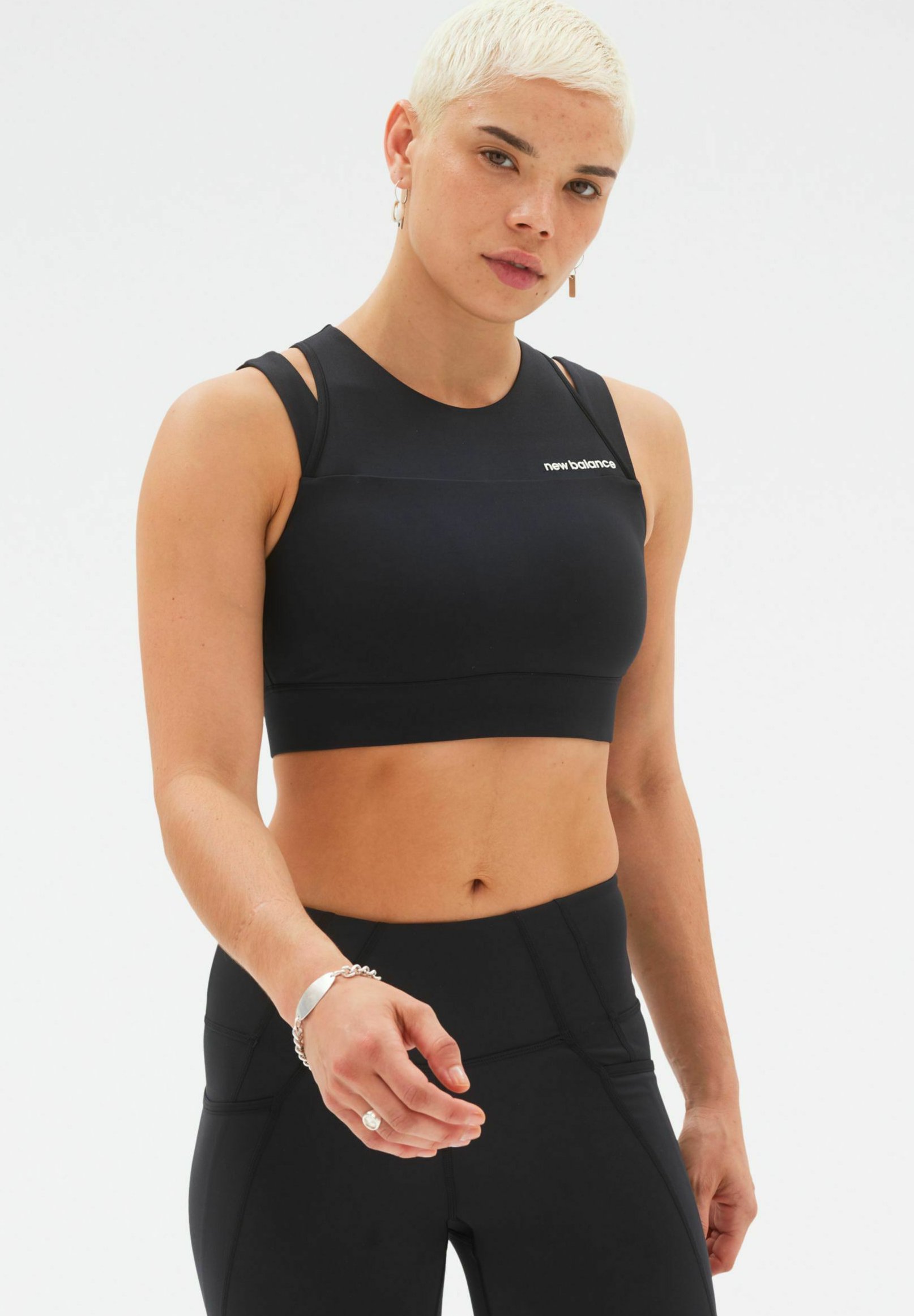 New Balance SHAPE SHIELD CROP BRA Reggiseno sportivo con