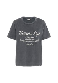 VIA  - T-shirt imprimé - black acid wash w chalk aop
