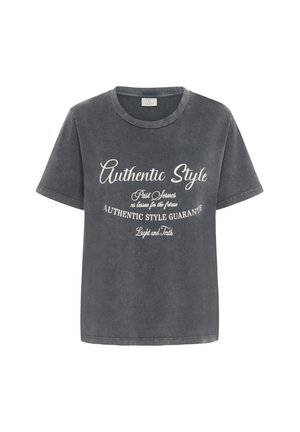Kaffe VIA  - T-shirt con stampa - black acid wash w chalk aop